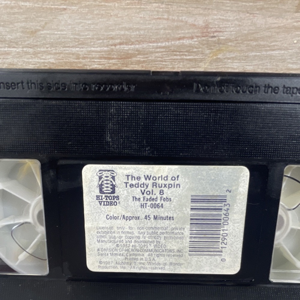 Hi-Tops Video The World of Teddy Ruxpin Vol 8: The Faded Fobs VHS 1987 NTSC - Picture 7 of 11